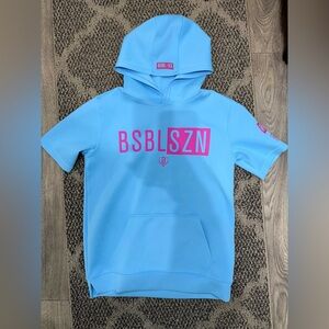 Baseball lifestyle short sleeve hoodie